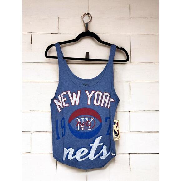 New Vintage-Style NY Nets Tank by Hardwood Classics -Small - Picture 1 of 8